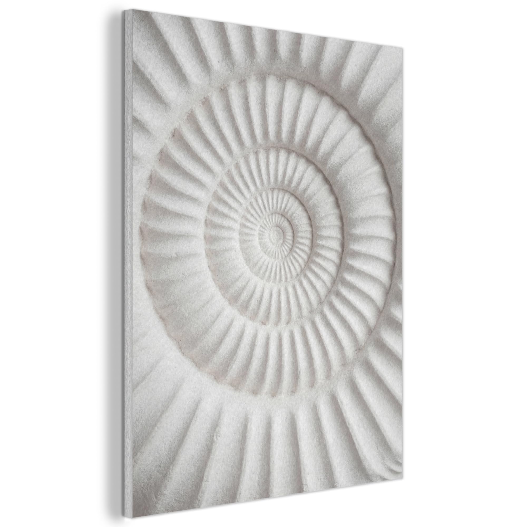 MuchoWow© Felt Panel 50x70 cm Room Style Piece Wallfillers Visual Display Decoration Wall Art Shell - Spiral - White