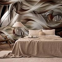 Vista 2 de artgeist Mural de pared abstracto marrón de 116 x 83 pulgadas, papel tapiz autoadhesivo para despegar y pegar, autoadhesivo, extraíble, gran
