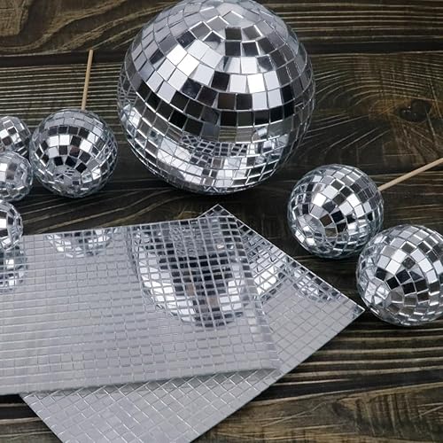 Miniatura 4 de 4800 espejos autoadhesivos, mosaicos, azulejos de espejo de bola de discoteca, decoración de interiores, decoración de manualidades, espejo de