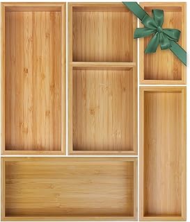 29 Smart Storage Ideas For Small Bathrooms You’ll Actually Use 75 Bamboo Drawer Organizer Set, 5 PCS Multi-Use Individual Wood Storage Org...