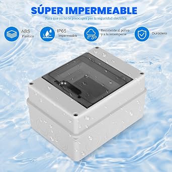 IP65 Waterproof Box 5 Modules with Terminal Block DIN Rail