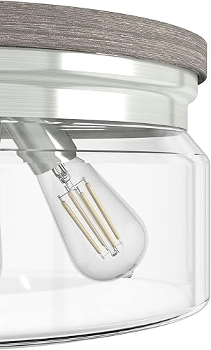 Miniatura 6 de Hunter Fan Company 19152 Devon Park - Lámpara empotrada, níquel cepillado