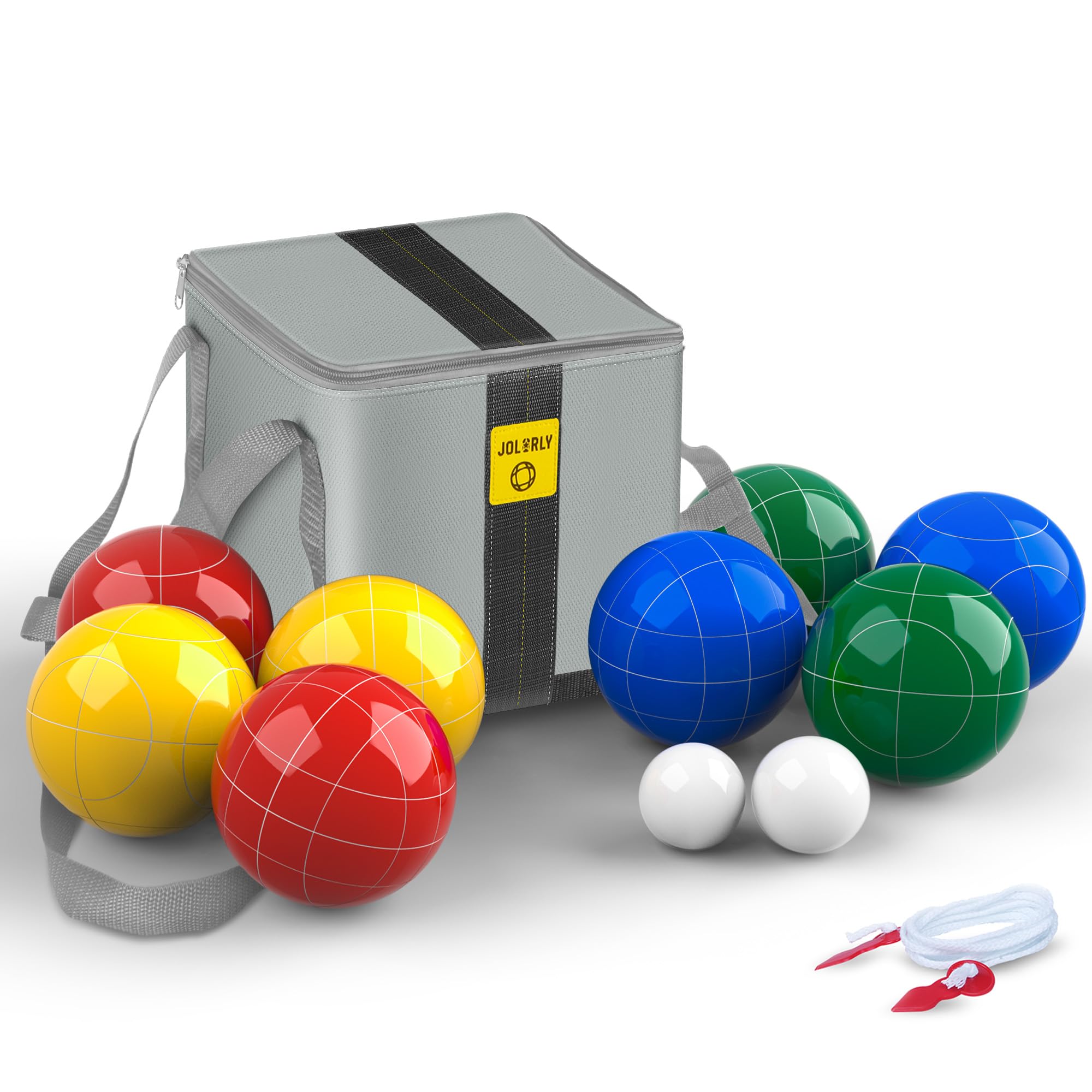 JOLORLY Professional 107mm Bocce Ball Set