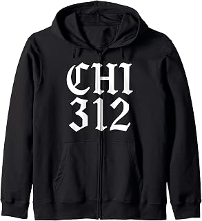 Chicago 312 Windy City Retro CHI South Side North Side Local Zip Hoodie
