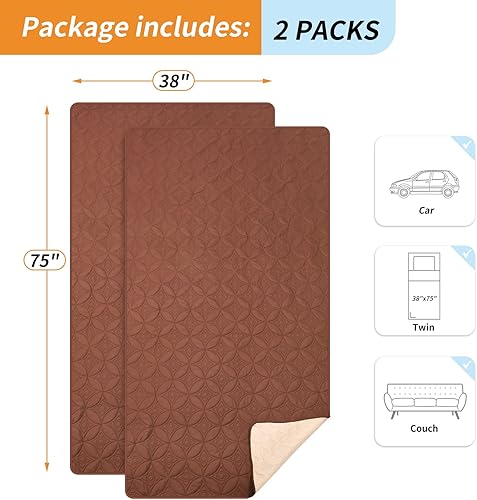 Miniatura 5 de Paquete de 2 mantas impermeables para perros grandes, fundas de sofá para mascotas, protegen los muebles de la cama, sofá, mantas suaves y