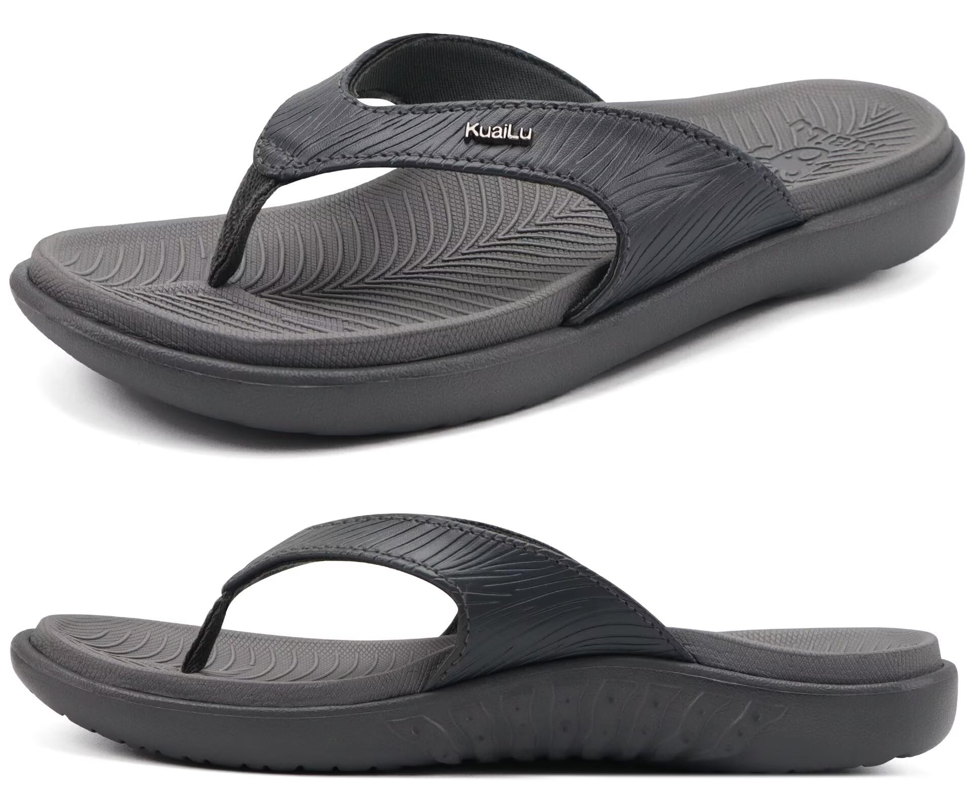 KuaiLu Flip Flops Damen Orthopädische Yoga Mat Sandalen Mit Arch Support | Frauen Sommer Casual Slip On Beach Zehentrenner Leichte Toe Post Outdoor Slides