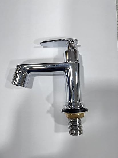 Jaquel Faucets Brass 1102 Pillar Cock Tap (Silver, Chrome Finish) | 9 Years Warranty | Polished Chrome