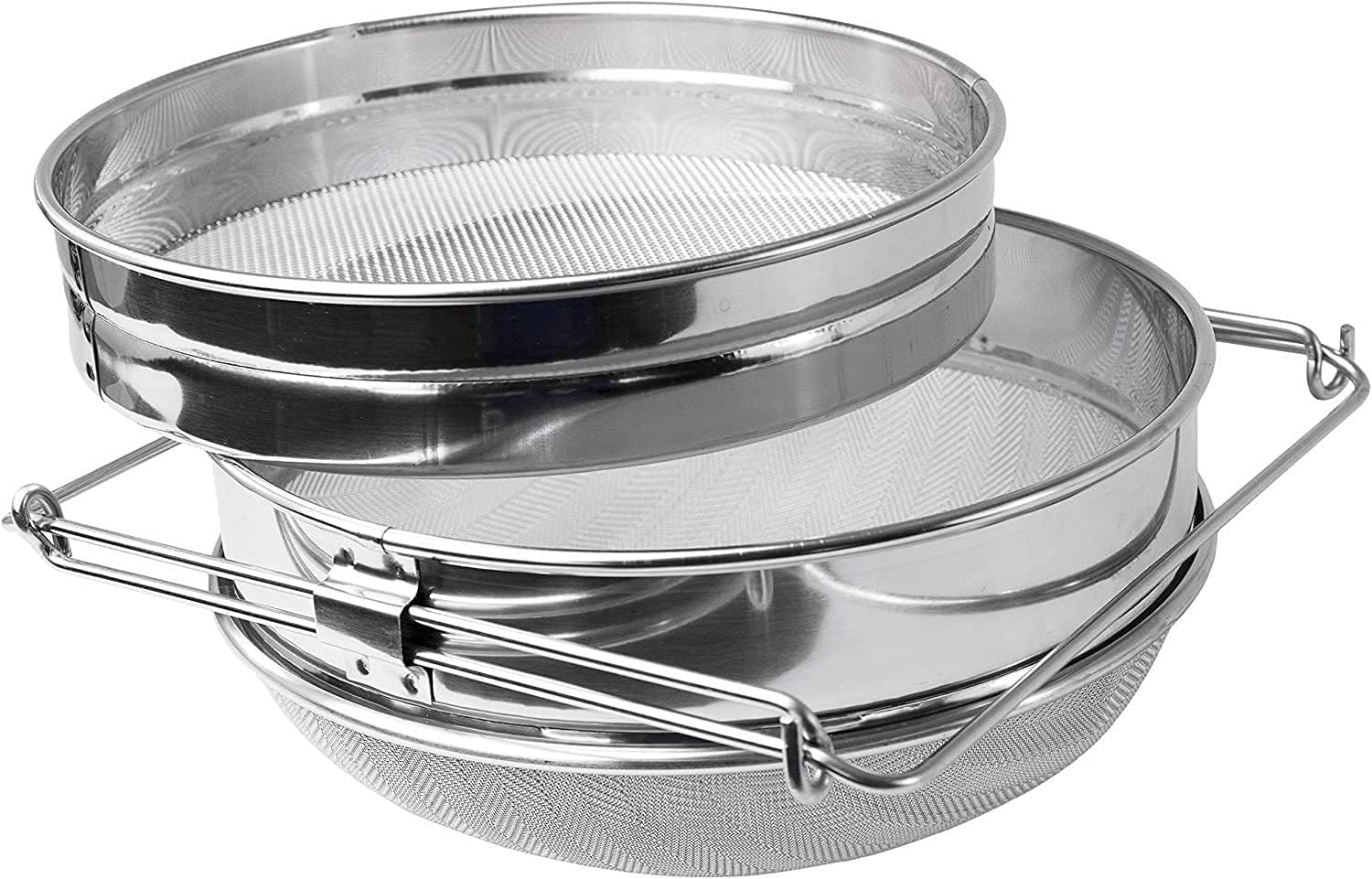Honey Strainer Stainless Steel Honey Filter Double Sieve Honey Debris Strainer Honey Extractor Equipment for 5 Gallon Bucket Honey Beekeeping Equipment Tools