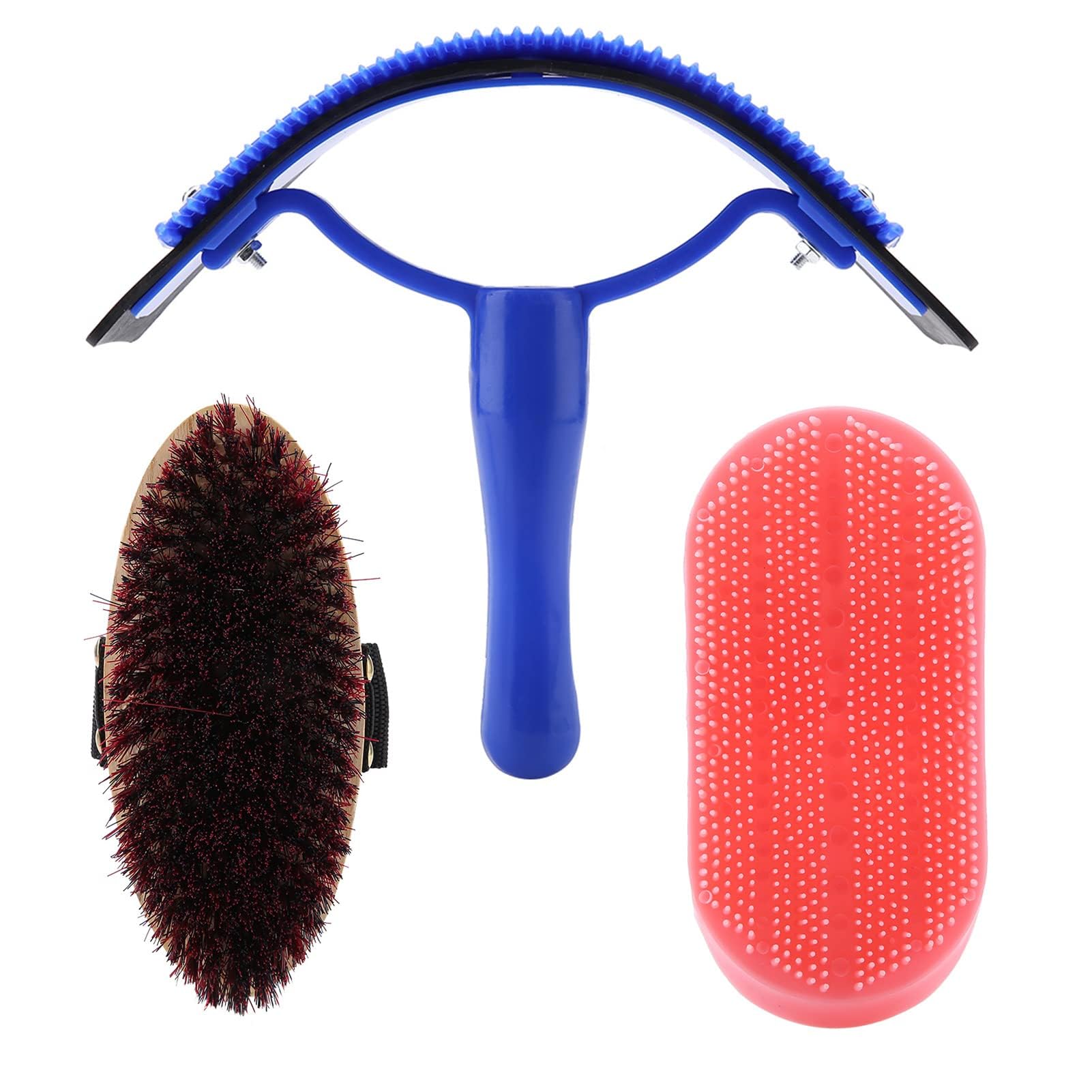 Set Spazzole Cavalli 10 Pezzi Kit Toelettatura Professionale Accessori per Cura Equina