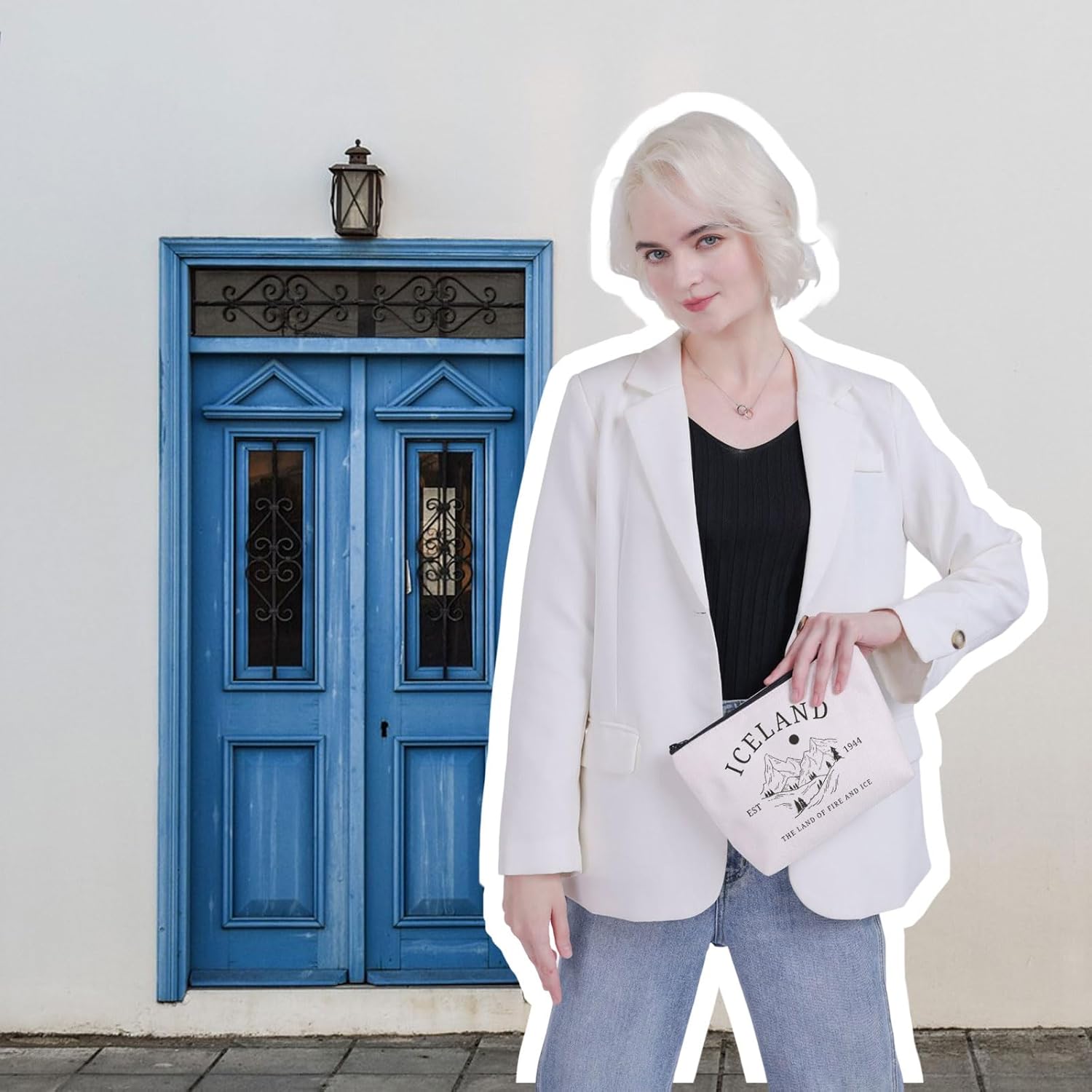 VAMSII Iceland Makeup Bag Iceland Lover Gift Iceland Visiting Gift Iceland Vacation Gift (ICELAND 1944) - Image 5