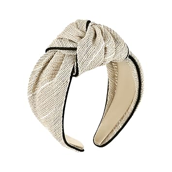 Top Knotted Headband for Women, Thick Fabric Non-Slip Hair Bands