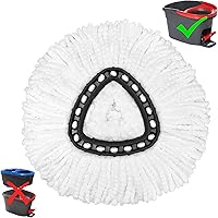 Vista 9 de O-Ceda Easy Wrin Spin Mop Reemplazo – Paquete de 8 cabezales de mopa giratoria de microfibra, repuestos de limpieza fáciles