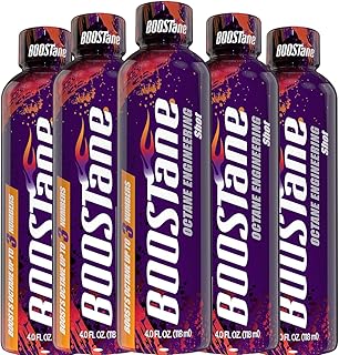 BOOSTane Shot Octane Booster, 4 FL OZ Bottles, Performance Fuel Additive, 5 Pack, Made in US