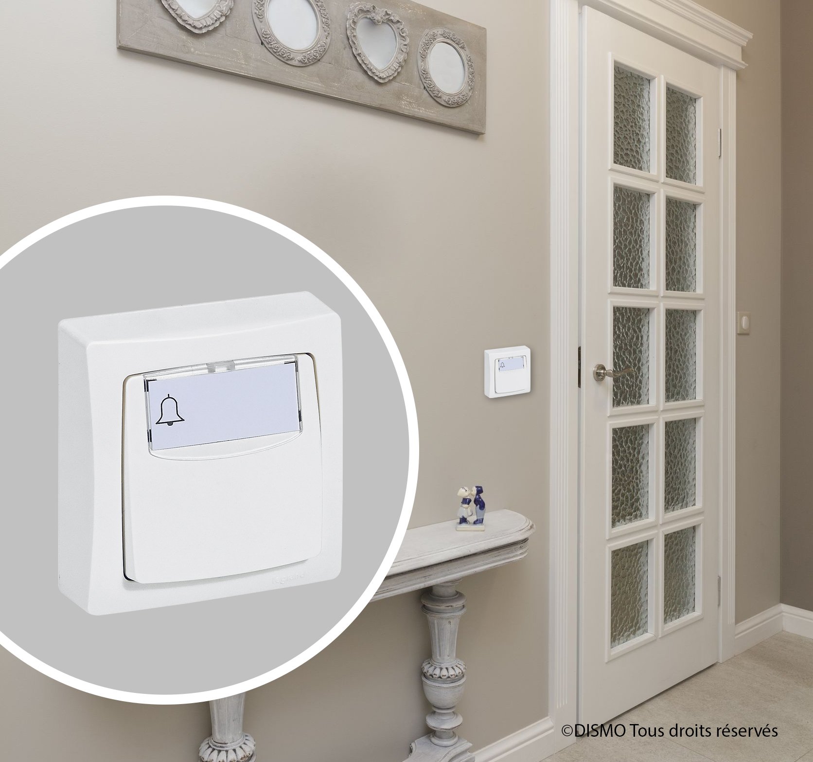 Legrand - Poussoir avec porte-étiquette Appareillage Saillie - Blanc