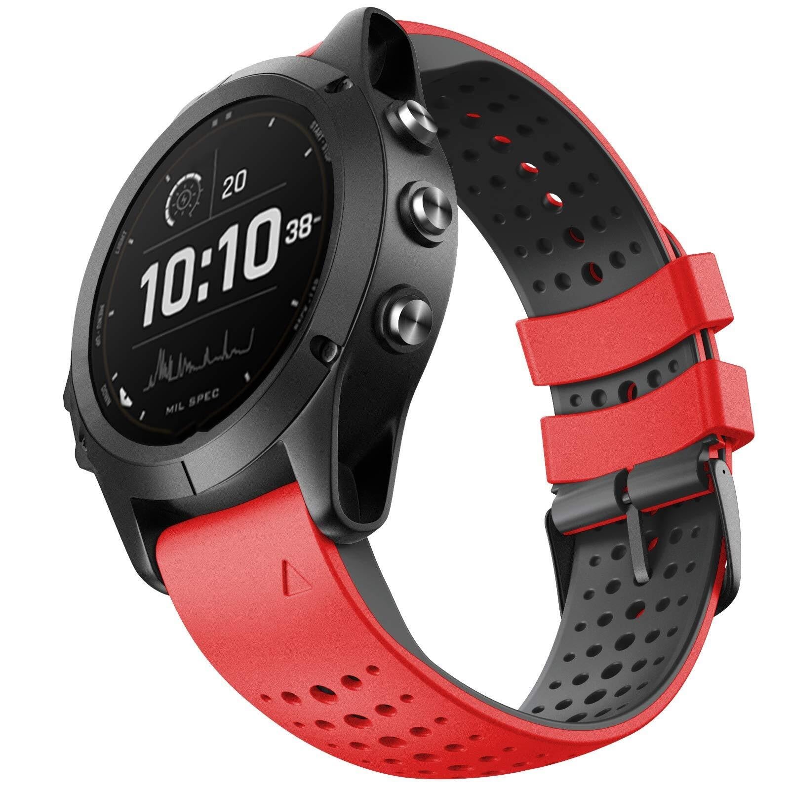 Bracelet de montre en silicone 22mm SCRUBY pour Garmin Fenix 7 et Forerunner - 8