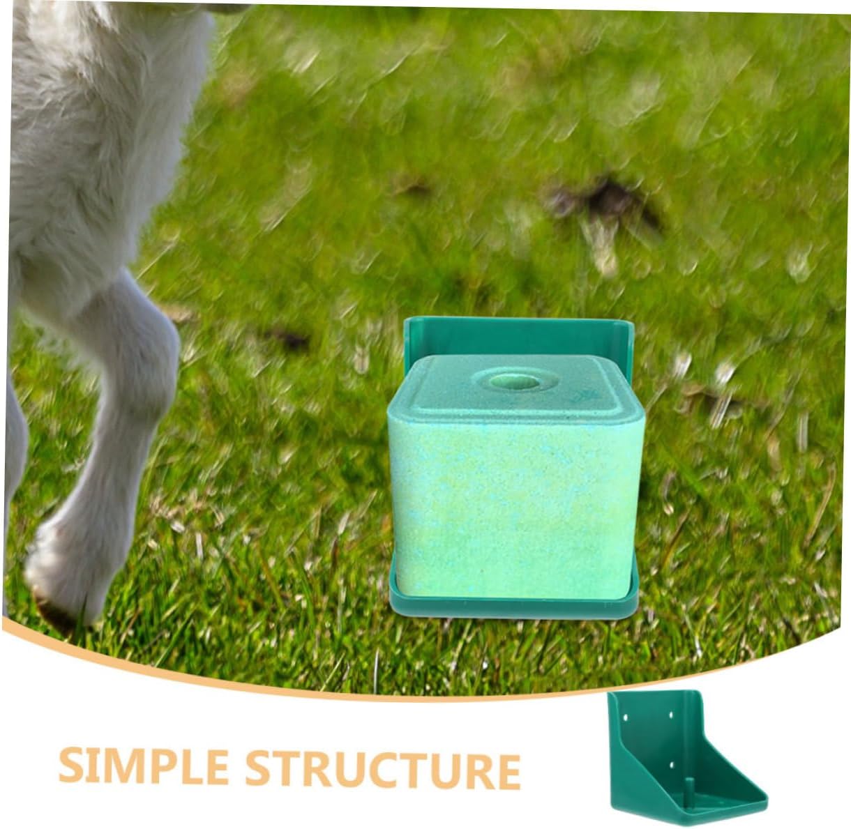 Toyvian 2pcs Livestock Salt Feeding Box Durable Cattle Salt Feeder Compact Sheep Fodder Box for Cattle Sheep Horses Made of for