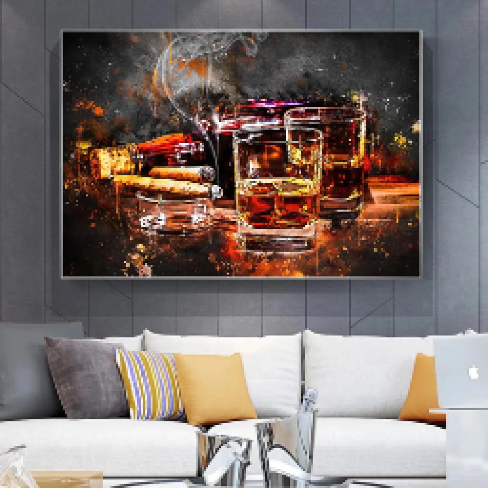 Peinture de vin de cigare marron pour sublimer un mur de bar vide - 8