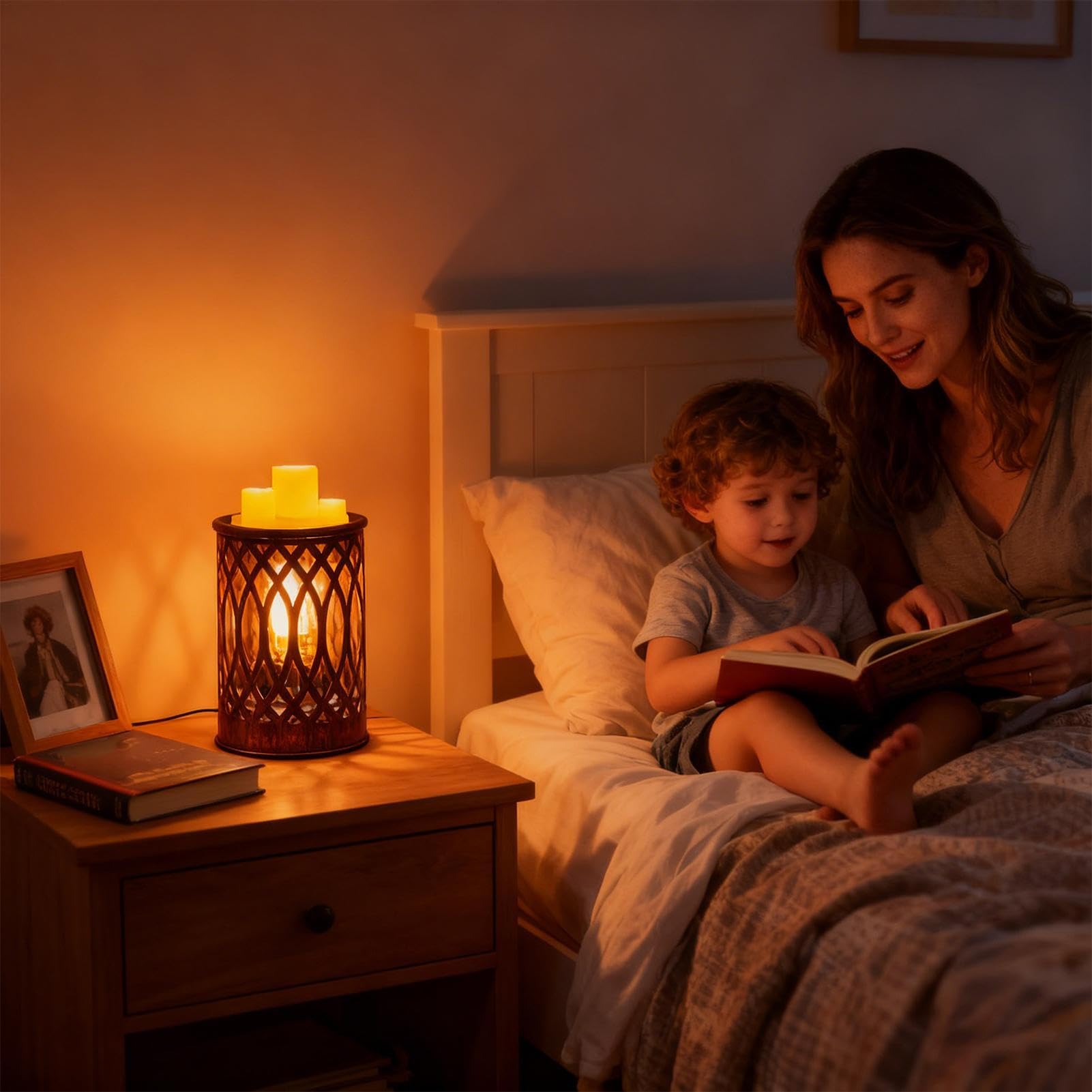 Duftkerzenwärmer Elektrischer Aroma Diffusor Brenner Mit Zeitschaltuhr