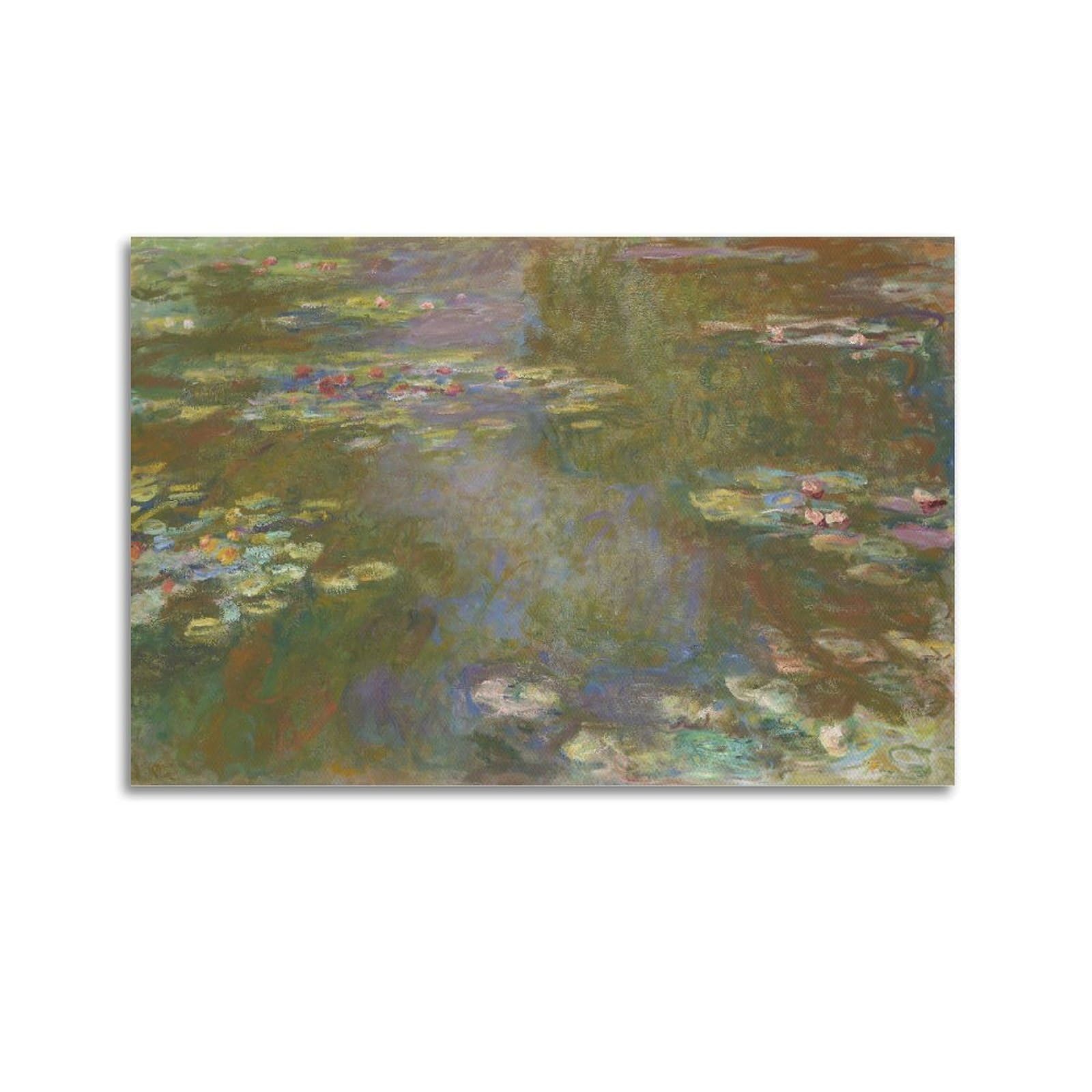 YMXSDIMDS Water Lily Pond (1917) by Claude Monet Painting Poster Art Canvas Decor Wall Print Photo Home Modern Decoratives 20x30inch(50x75cm)