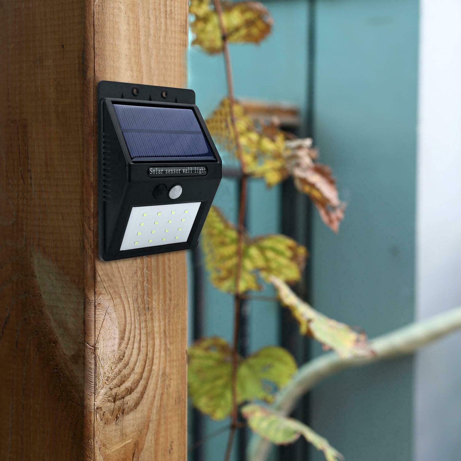 ubersweet® Imported E5B6 White 16LED Solar Power Human Body Induction Light Outdoor Balcony Garden-picture-18