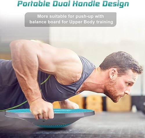 Miniatura 6 de NALANDA Tabla de equilibrio oscilante, entrenador básico para entrenamiento de equilibrio y ejercicio, material saludable antideslizante TPE Bump