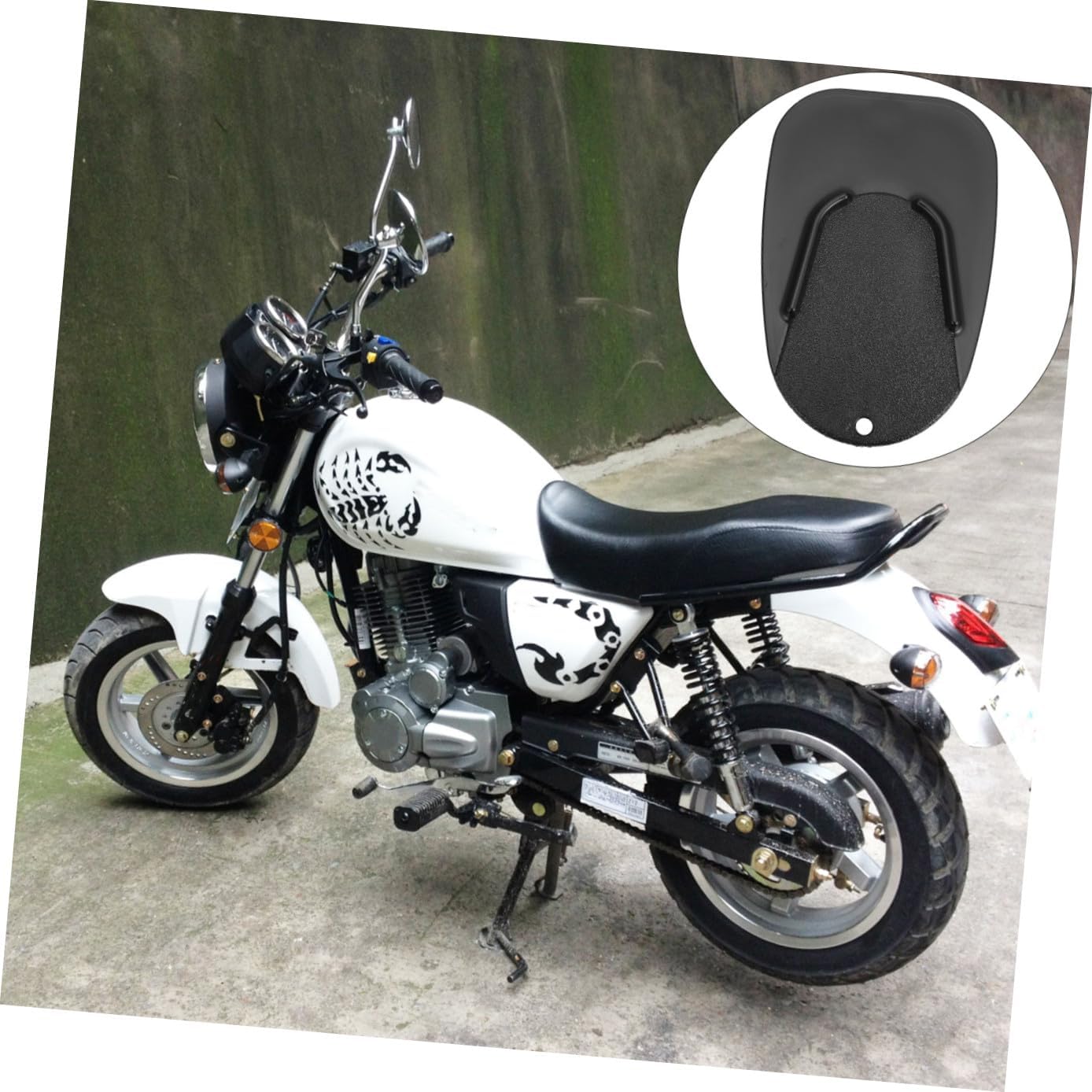Motorcycle Kickstand Pad, ABS Non Slip Foot Plate for Parking