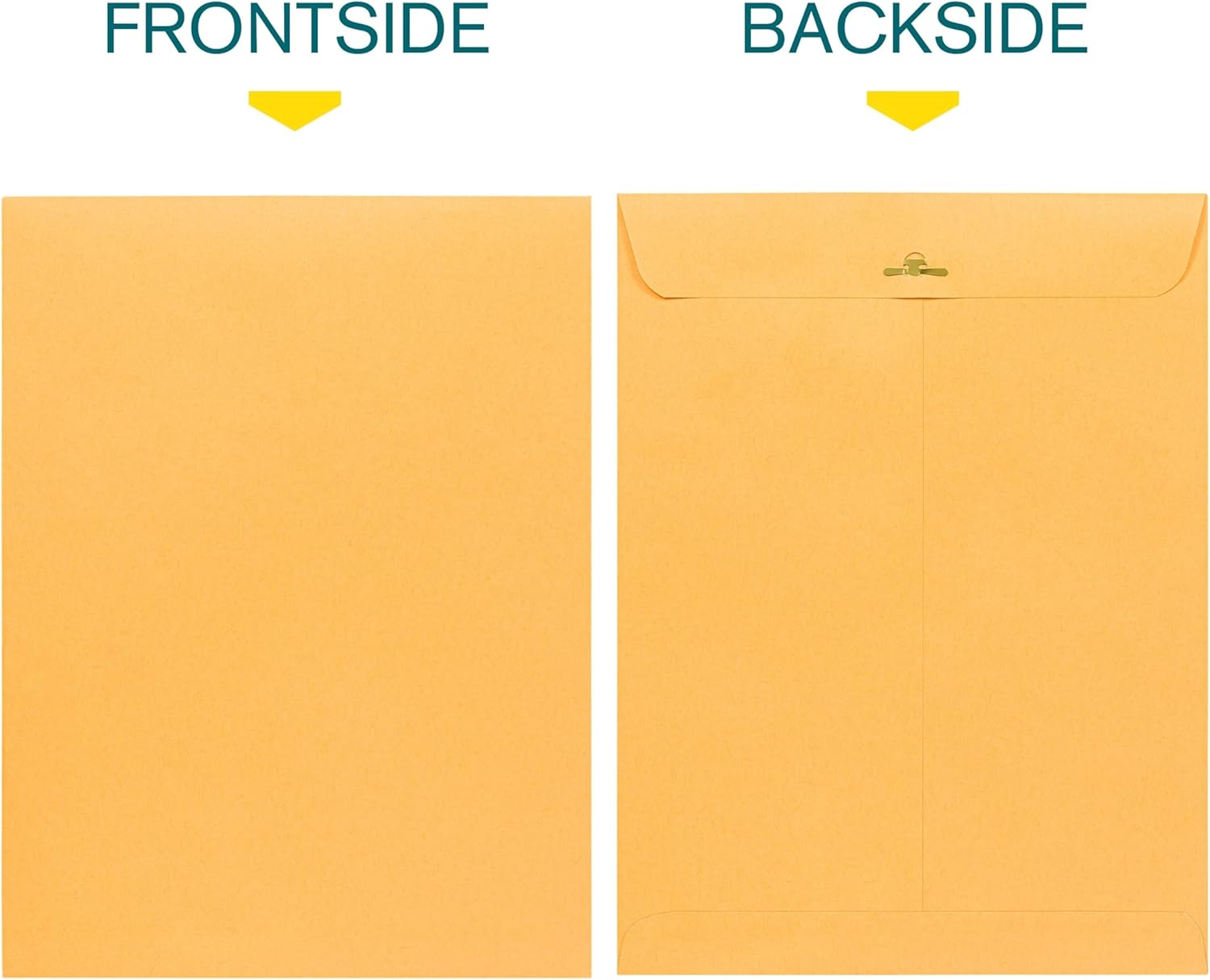 EnDoc 9 x 12 Clasp Envelopes - 500 Pack Brown Kraft Catalog Mailing Gummed Seal Envelope - 28lb Heavyweight 9x12 Inches Manila Envelopes for Home, Office, Business, Legal, or School