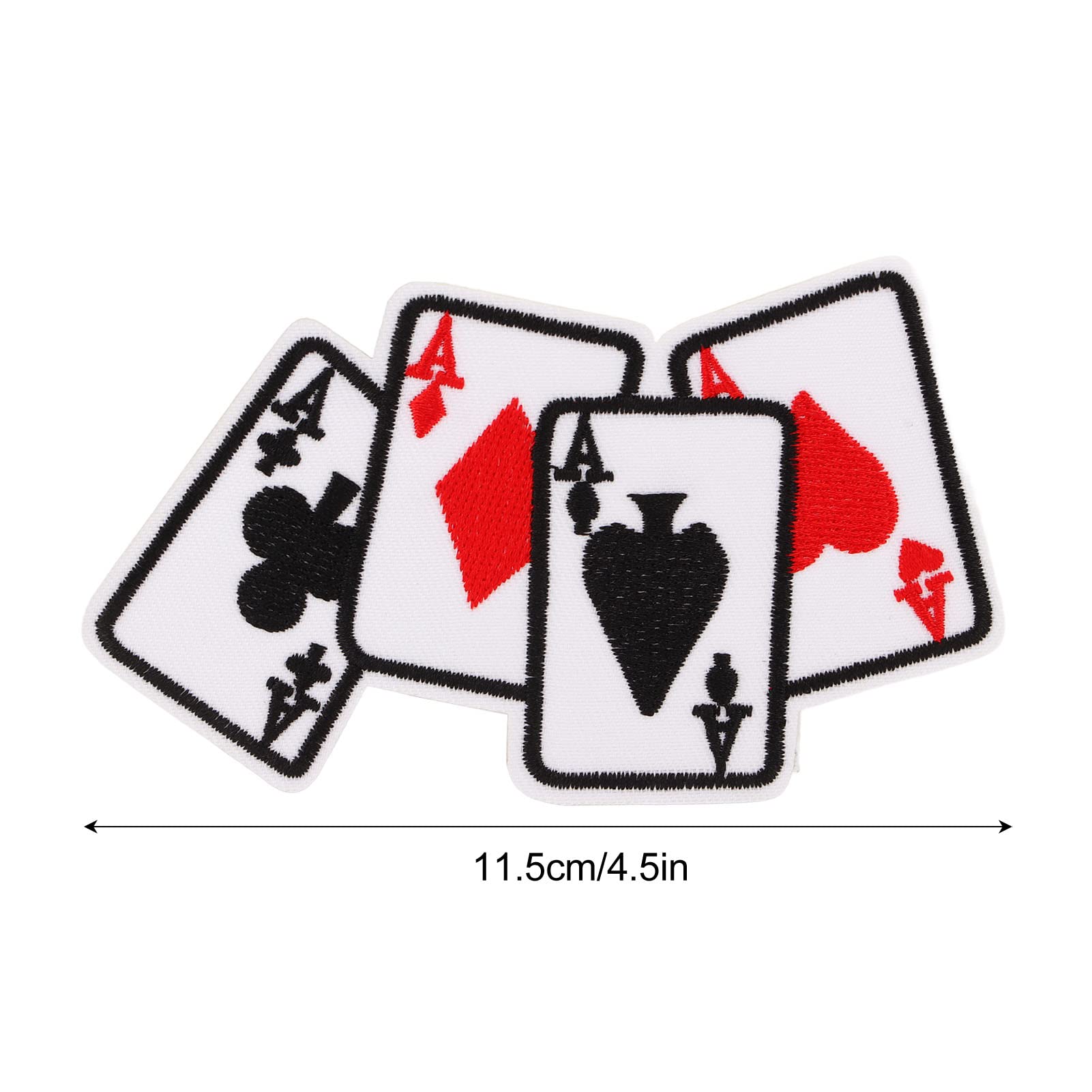 Pilipane 20 Stück Bestickte Spielkarten-Aufnäher Zum Aufbügeln – Für Kleidung, Rucksäcke & Jeans (Baumwolle)