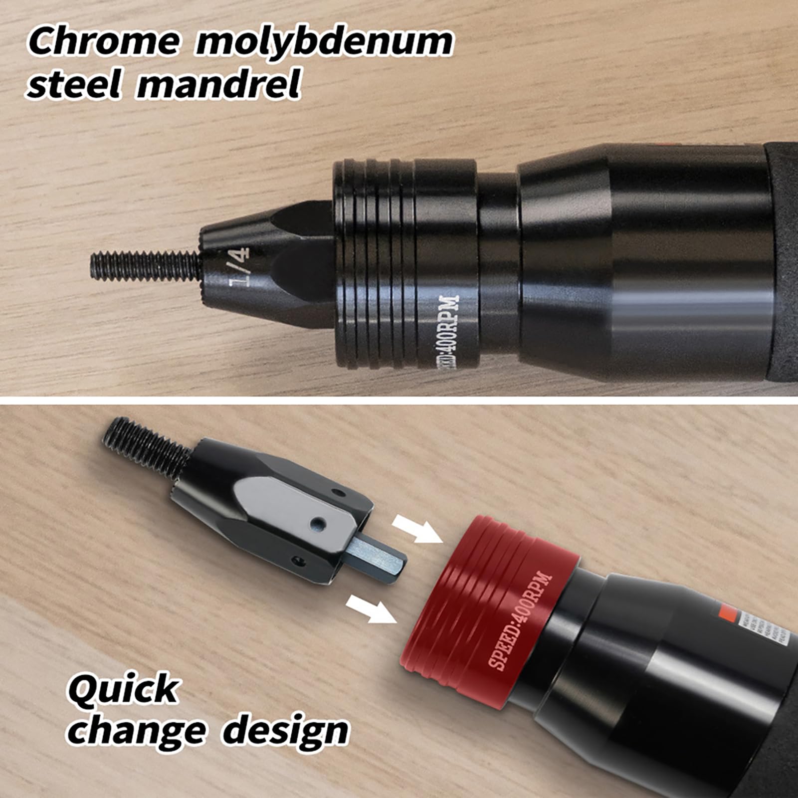 Rivettatrice pneumatica idraulica industriale – Kit di attrezzi Rivnut Premium per M3 M4 M5 M6 M8 M10 M12 – Potente pistola per rivetti ad aria perfetta per rivetti ciechi e dadi piatti – Rivettatrice