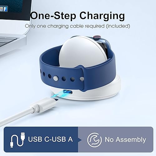 Miniatura 3 de Soporte de carga para Apple Watch, soporte de carga portátil inalámbrico magnético con cable de carga y adaptador compatible con iWatch Series 10 9