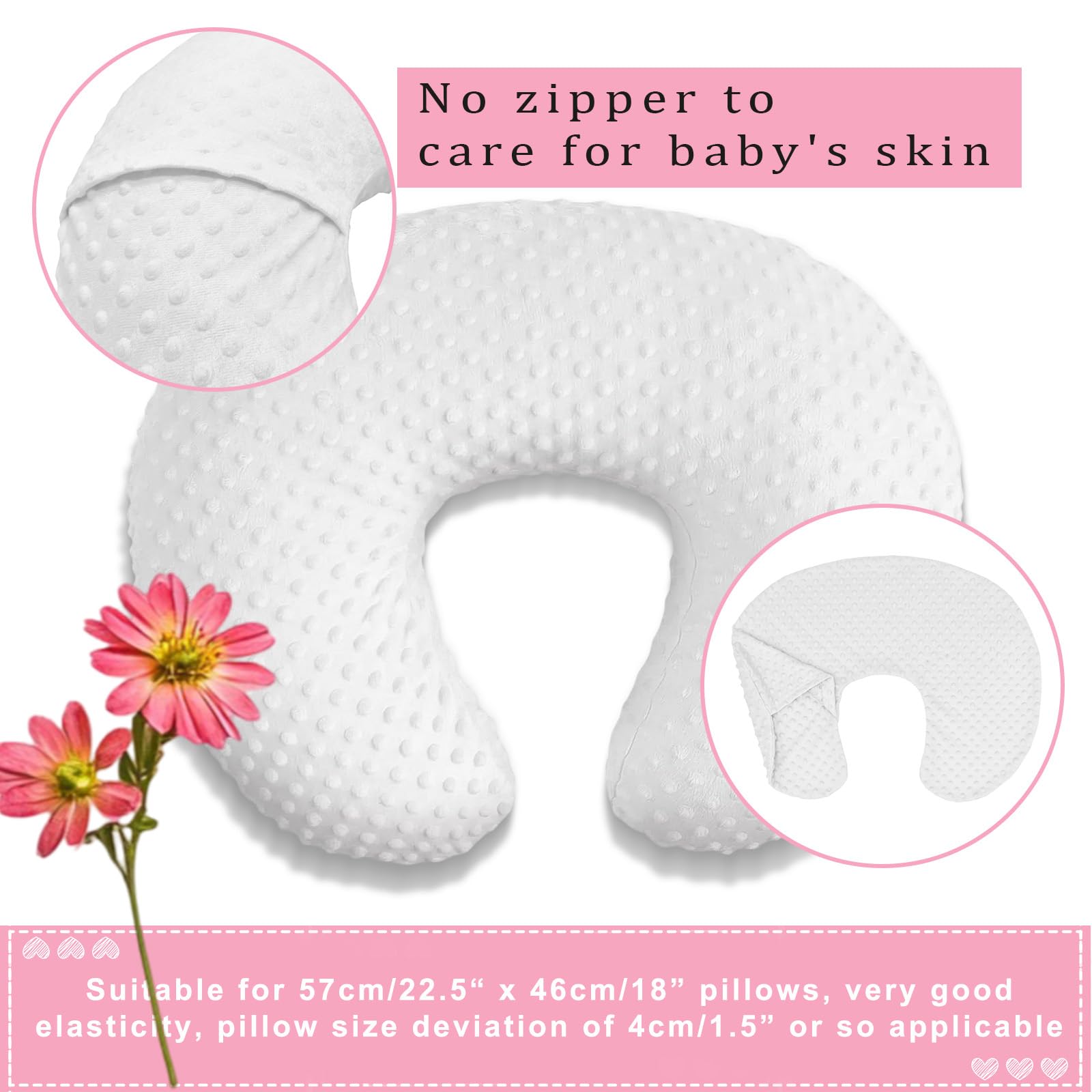 Guerity Nursing Pillow Cover for Breastfeeding Baby Feeding Pillowcase, Infant Feeding Support Pillow Cover - Image 2