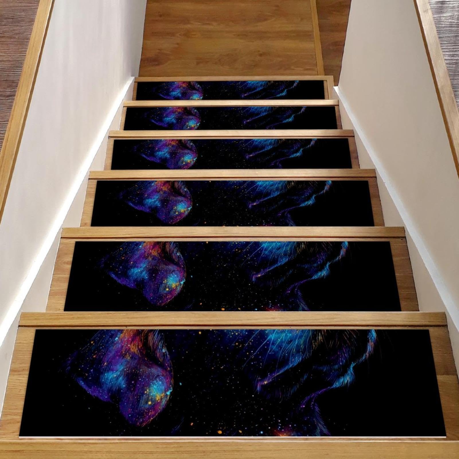 Marches d'escalier antidérapantes bois : lot de 15 pièces à haute adhérence