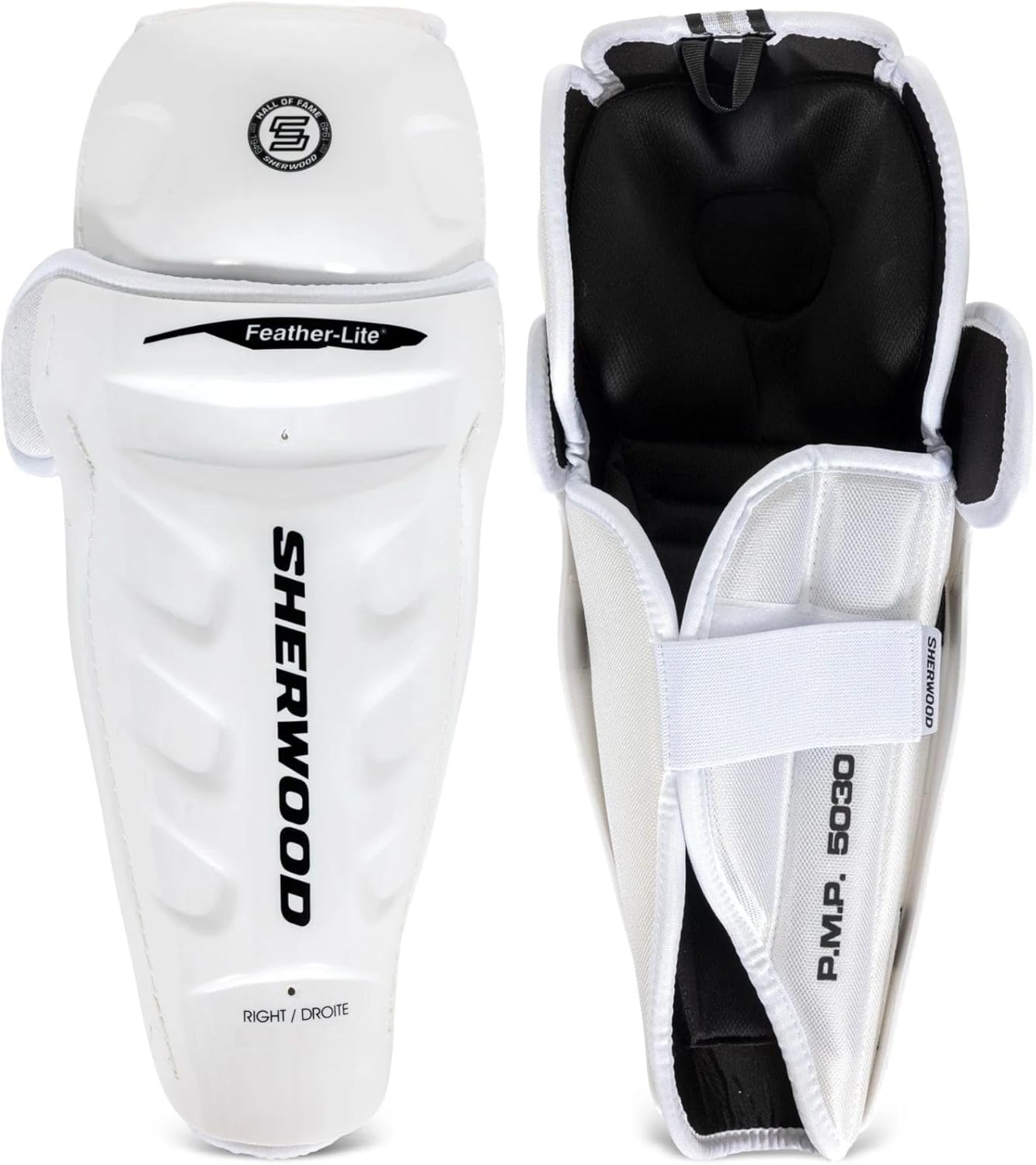 Sherwood 5030 HOF Senior Hockey Shin Pad Guards (16 Inch)