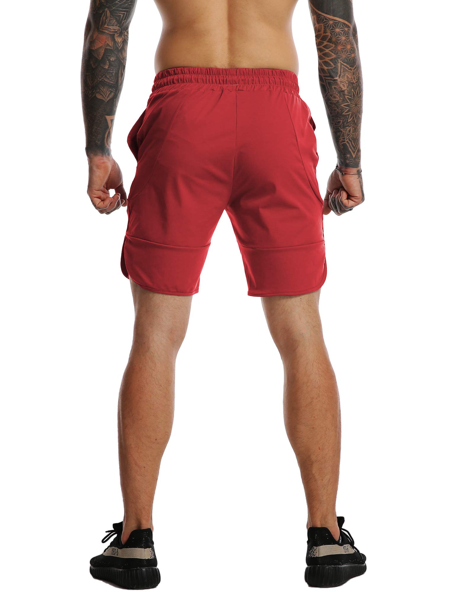 FLYFIREFLY En's Gy Workout Shorts Running Lightweight Athletic Short - View #3