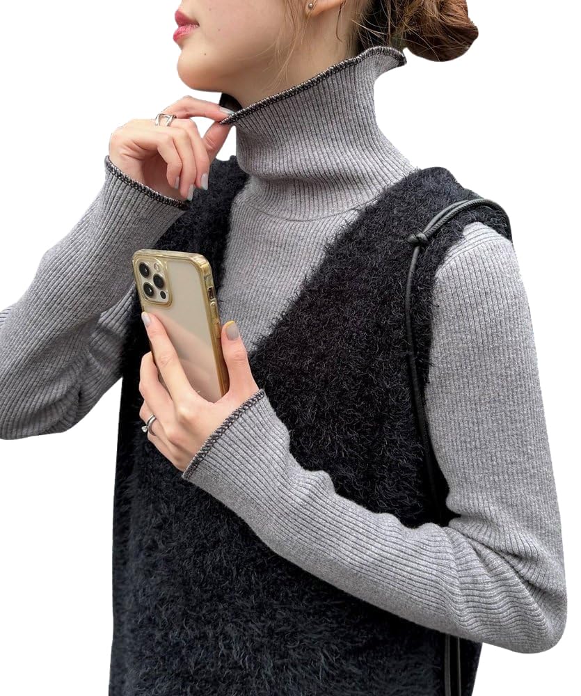 [CIAOPANIC TYPY] [チャオパニックティピー] 【17色展開】アンチピリング配色ステッチタートル TYZ10A2205A0001