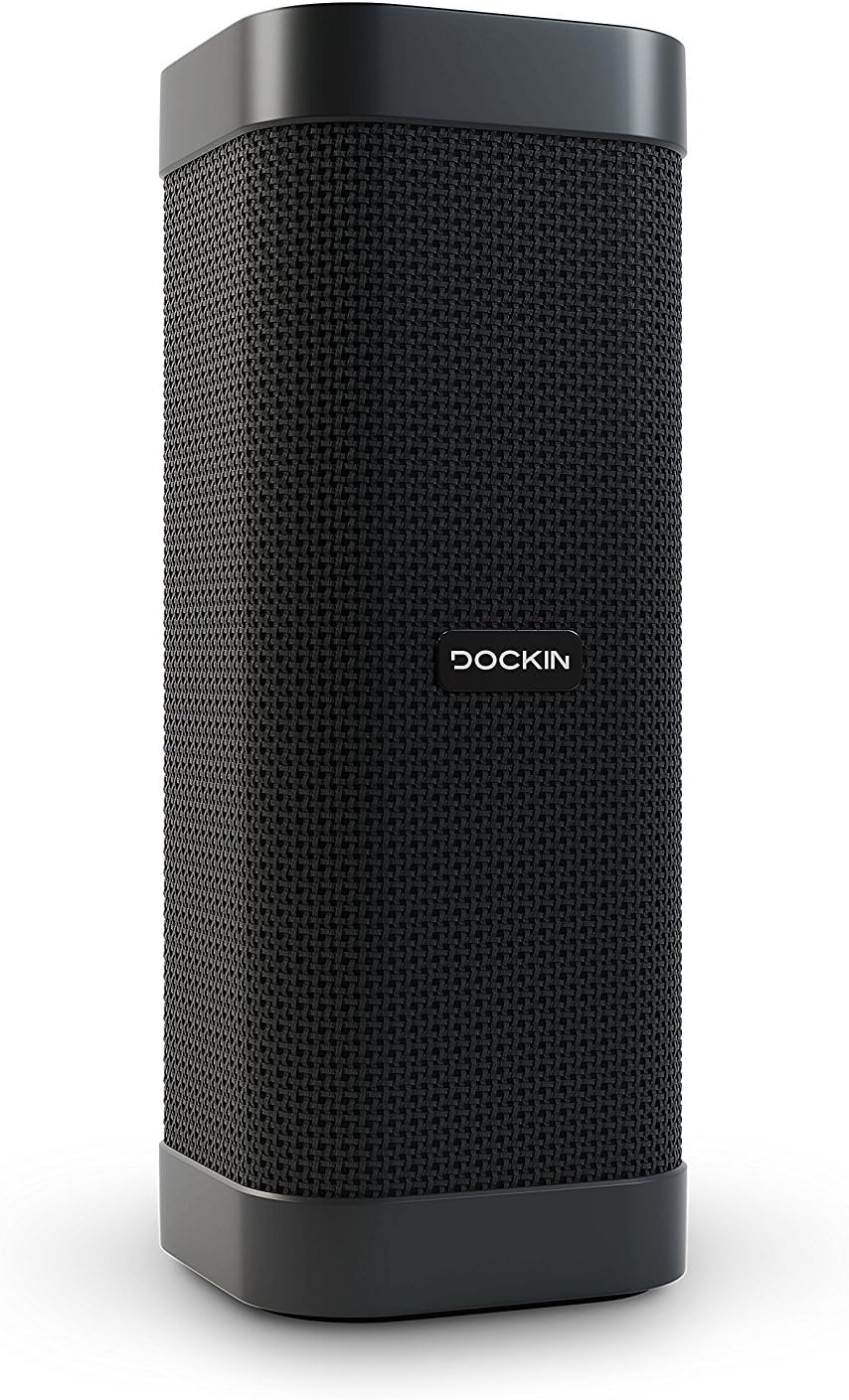 DOCKIN D MATE (1st Gen) Bluetooth Speaker with Powerbank, 360° Sound, 16 Hours Battery Life, Great for Outdoor Use, IPX6 Waterproof, 25 Watts with Stereo Pairing