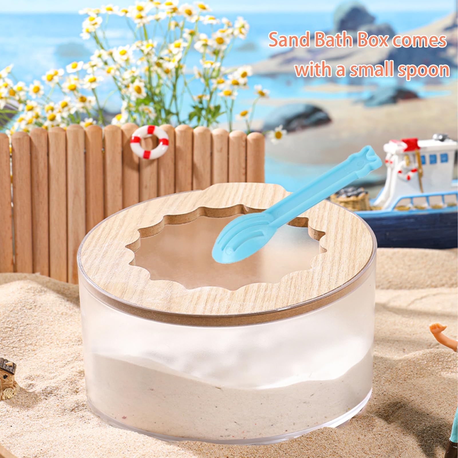 Marchul Baignoire Bain de Sable Hamster, Bac à Sable Hamster avec Pelle de Nettoyage, Toilette Salle de Bain Transparente pour Hamsters, Litière pour Hamsters Nain Hamsters Syrien Gerbille