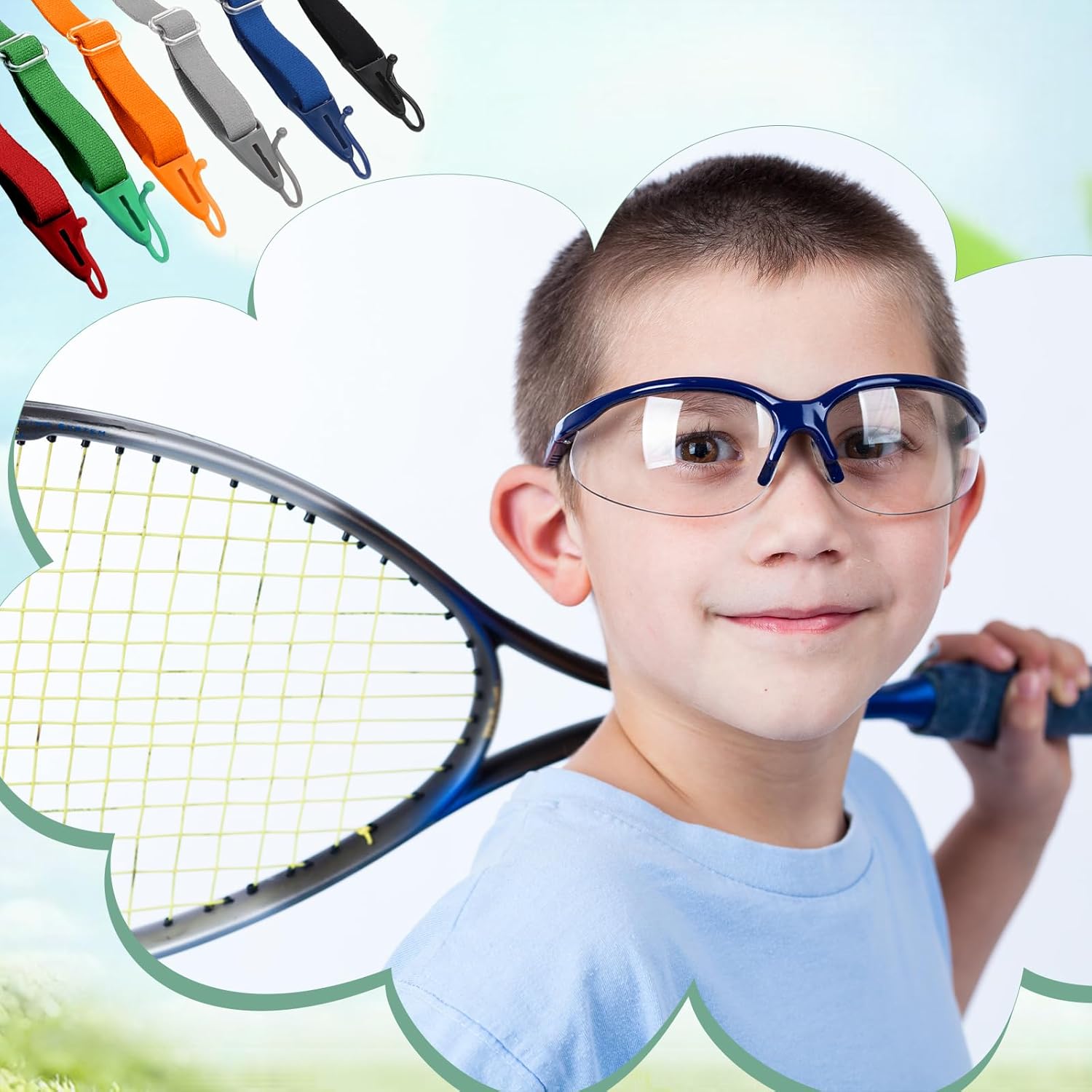 Oudain 6 Pack Kids Glasses Strap Adjustable Sunglasses Lanyard Eyeglass Holder Strap Around Neck Eyeglass Band for Sports(Vintage Color)