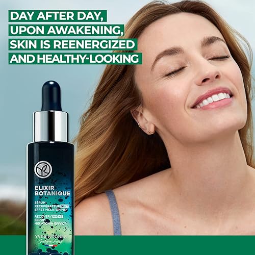Miniatura 4 de Yves Rocher Elixir Botanique Recovery Night Serum, suero facial para revitalizar y fortalecer la piel, 1.01 onzas líquidas