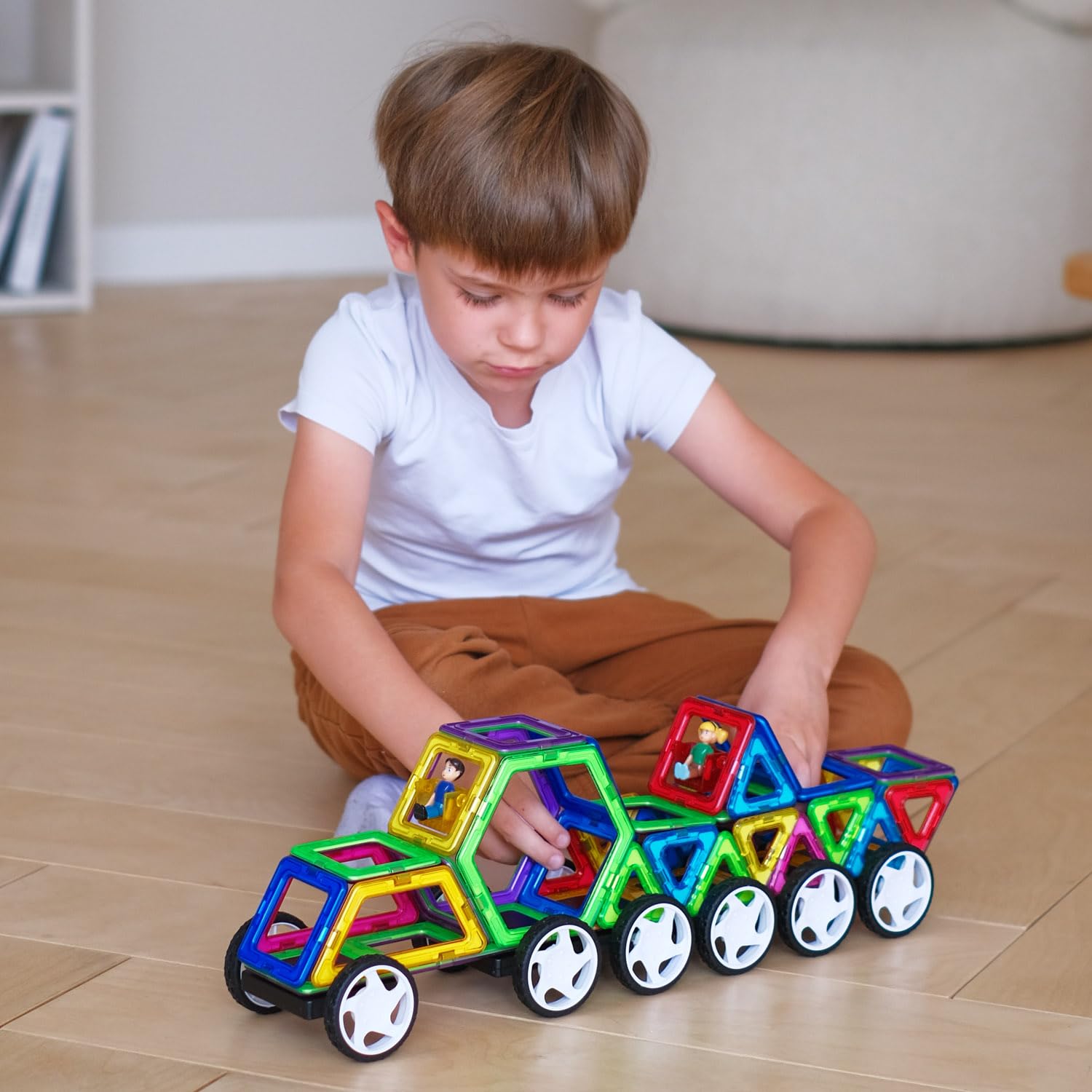 35 Piezas De Bloques Magnéticos Para Coches – Robot Transformable Con Caja De Almacenaje