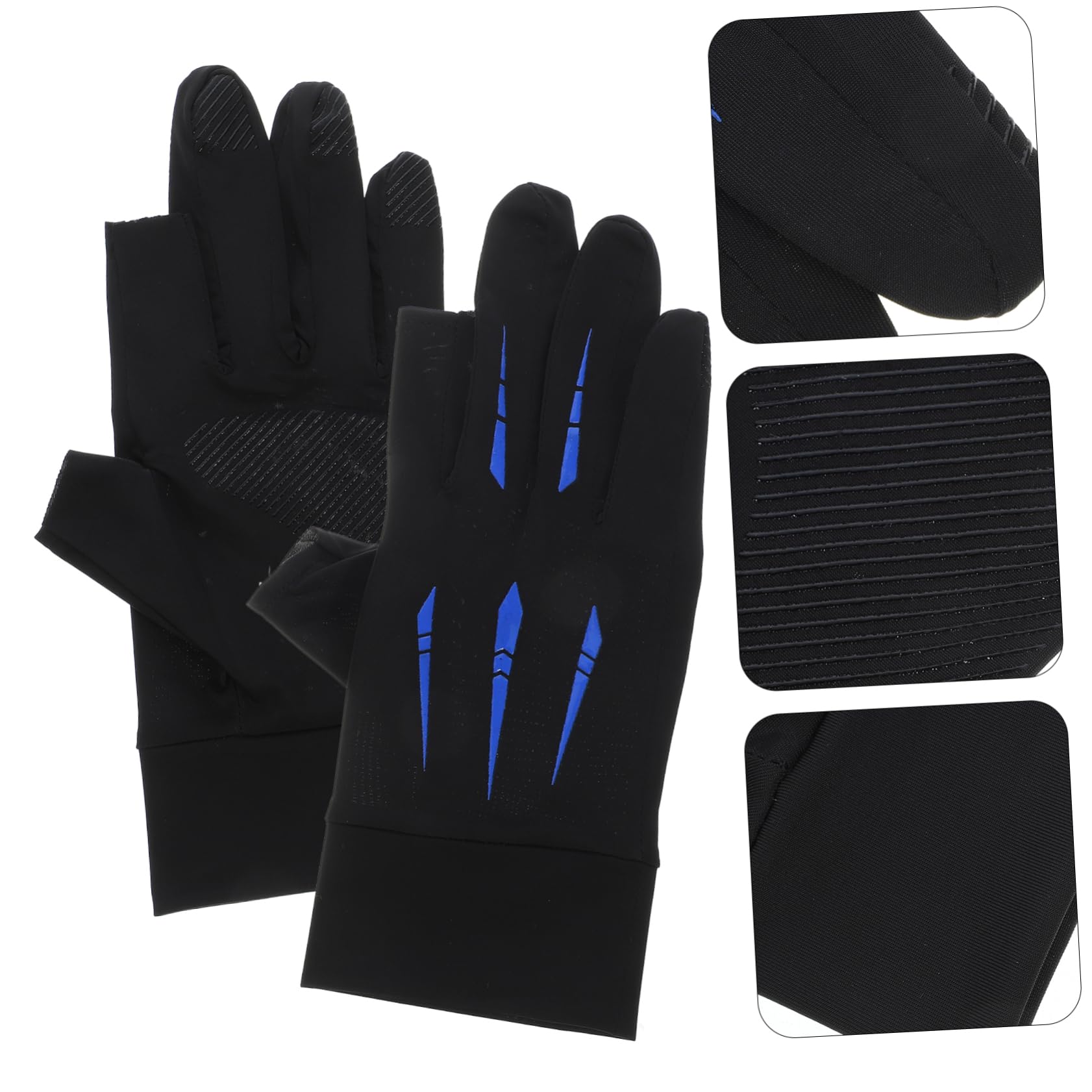 VANZACK 4 Paia guanti di protezione solare guanti da pesca resistenti all'usura fitness elastici comodi da equitazione da bici adulto Accessori articoli sportivi uomo