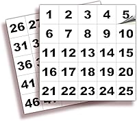 Vista 9 de iSYFIX Calcomanías negras de números consecutivos – 1 a 50, 1 pulgada, 1 juego – Vinilo autoadhesivo de alta calidad ideal para inventario