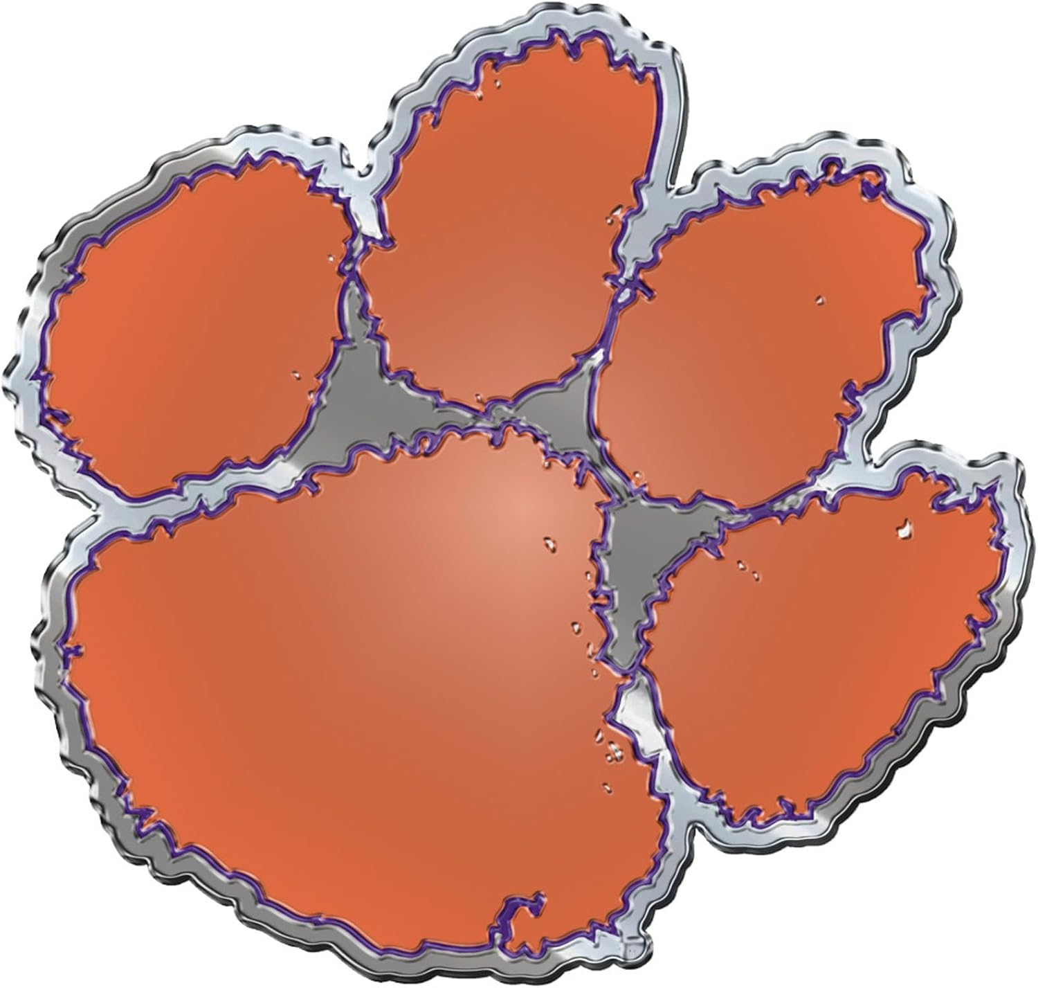 FANMATS 60518 Clemson Tigers Heavy Duty Aluminum Embossed Color Emblem, Auto Emblem Decal