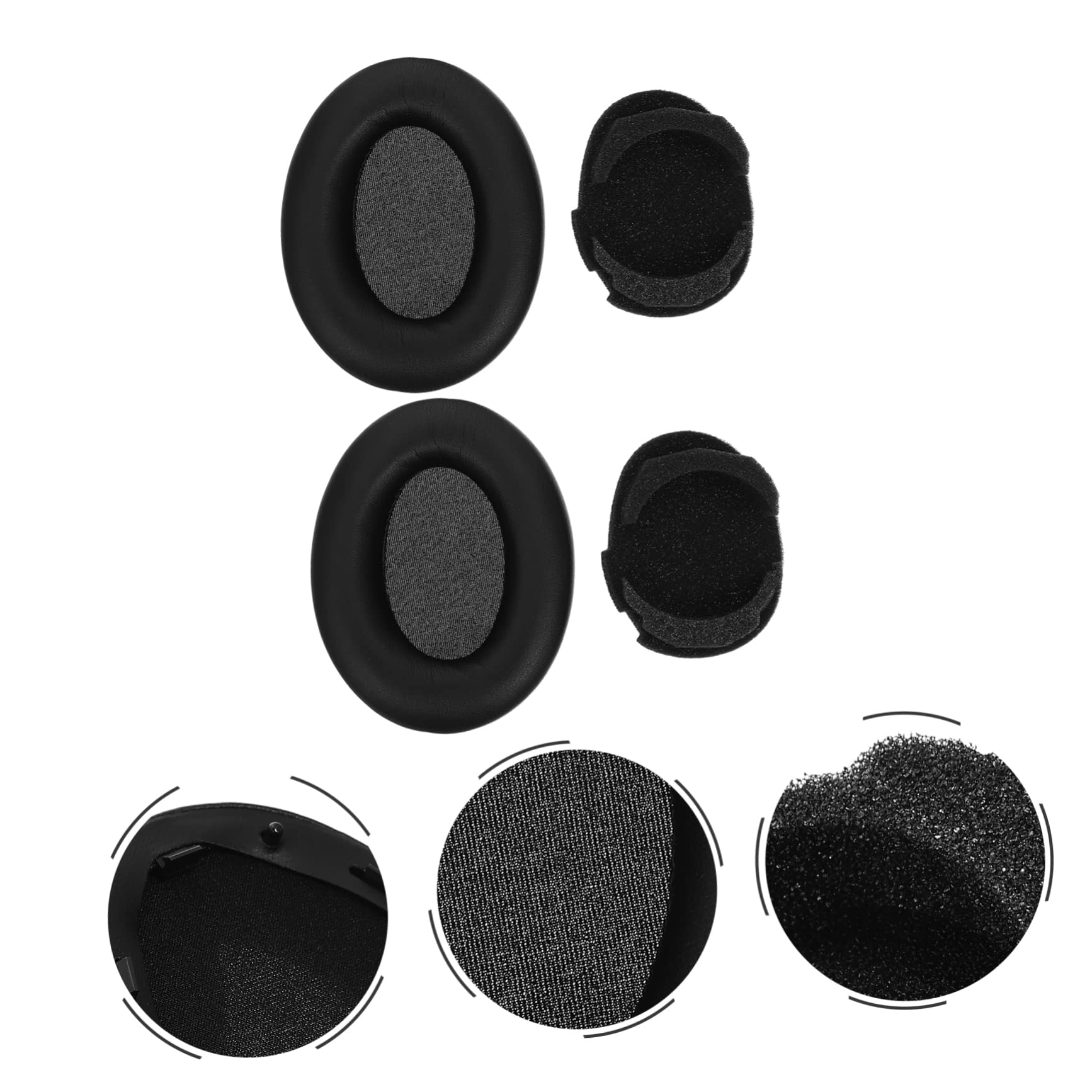DOITOOL 5 Juegos Orejeras Auriculares Light Mat Cubierta Sanitaria del Auricular Cubiertas Antipolvo Cubierta de Almohadilla de reemplazo Almohadillas para los oídos reemplazar guardapolvo