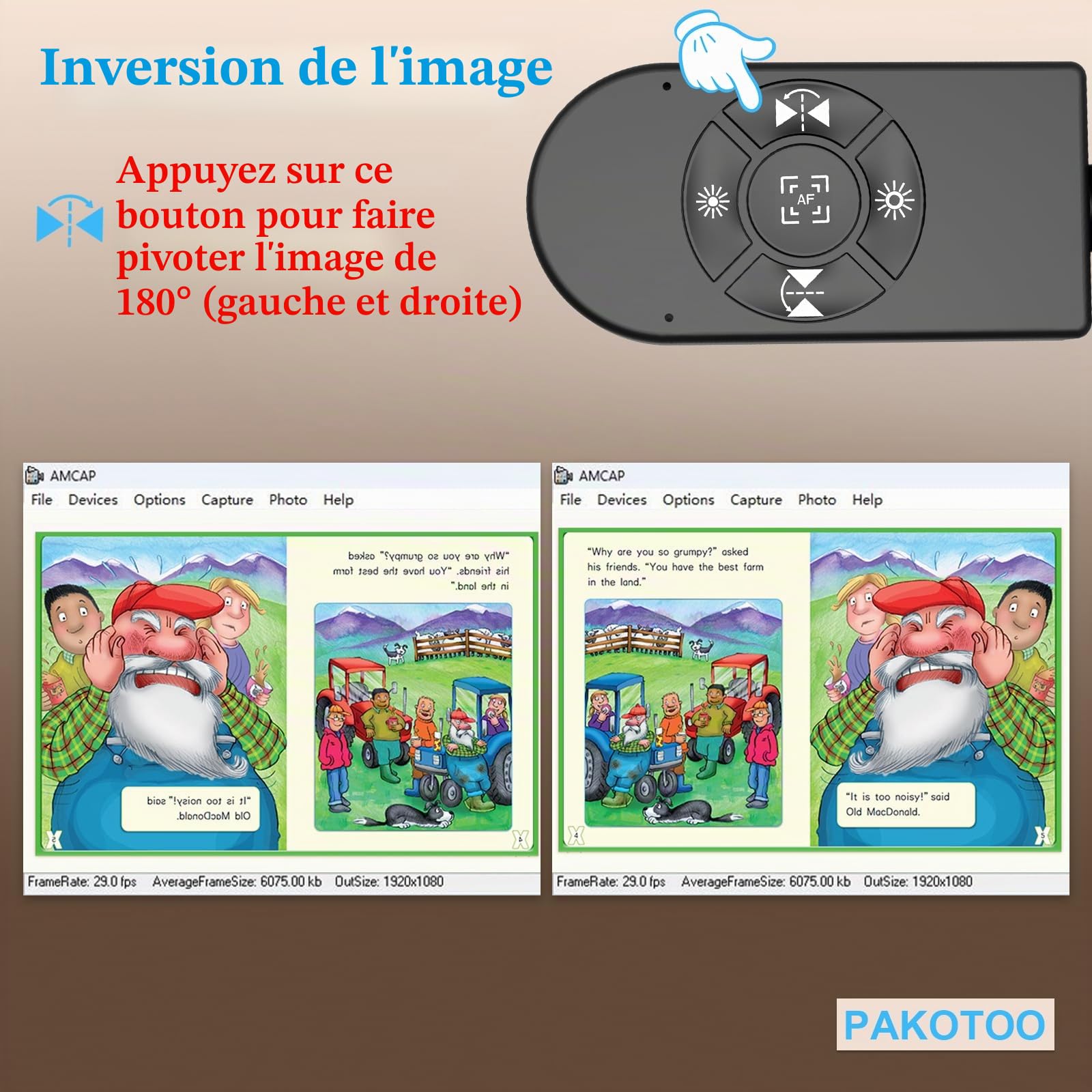 Caméra de document 8 MP - Caméra Web USB pour enseignants et salle de classe - Format A3 A4 - Microphone intégré - Lumière LED - Inverseur d'image - Pour Windows, Mac, Chromebook, enseignement