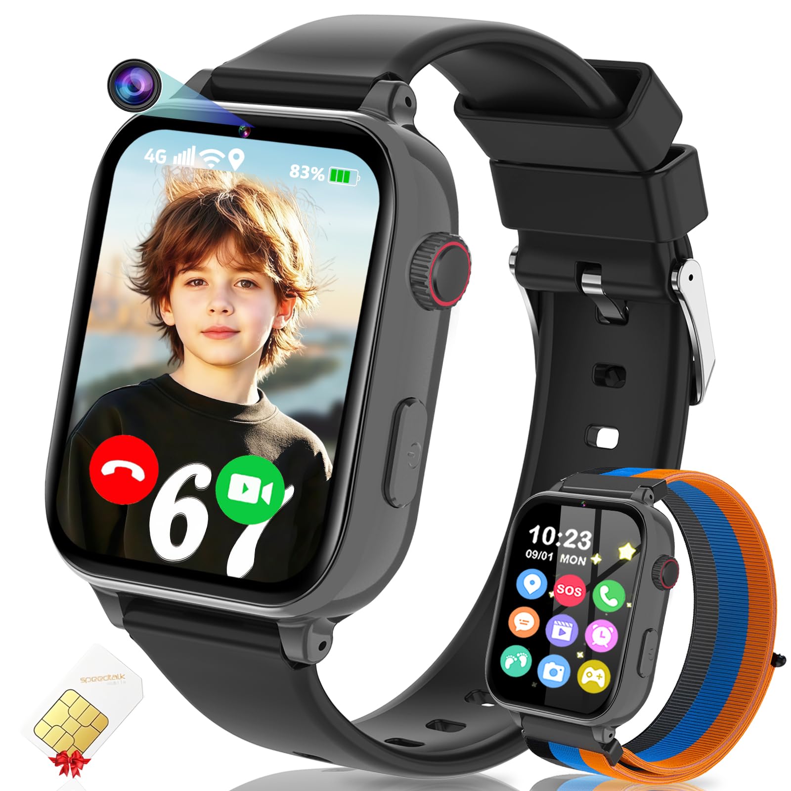 Lurkir 4G Kids Smart Watch GPS Tracker