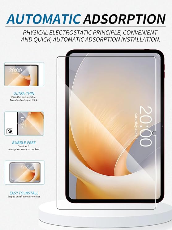 2 Pack Screen protector for Teclast T65 Plus Tablet 13.4 inch, yystao Tempered Glass Film compatible with Teclast T65 Plus, 9H Hardness，Anti-Scratch, Touch-Sensitive, HD Clear