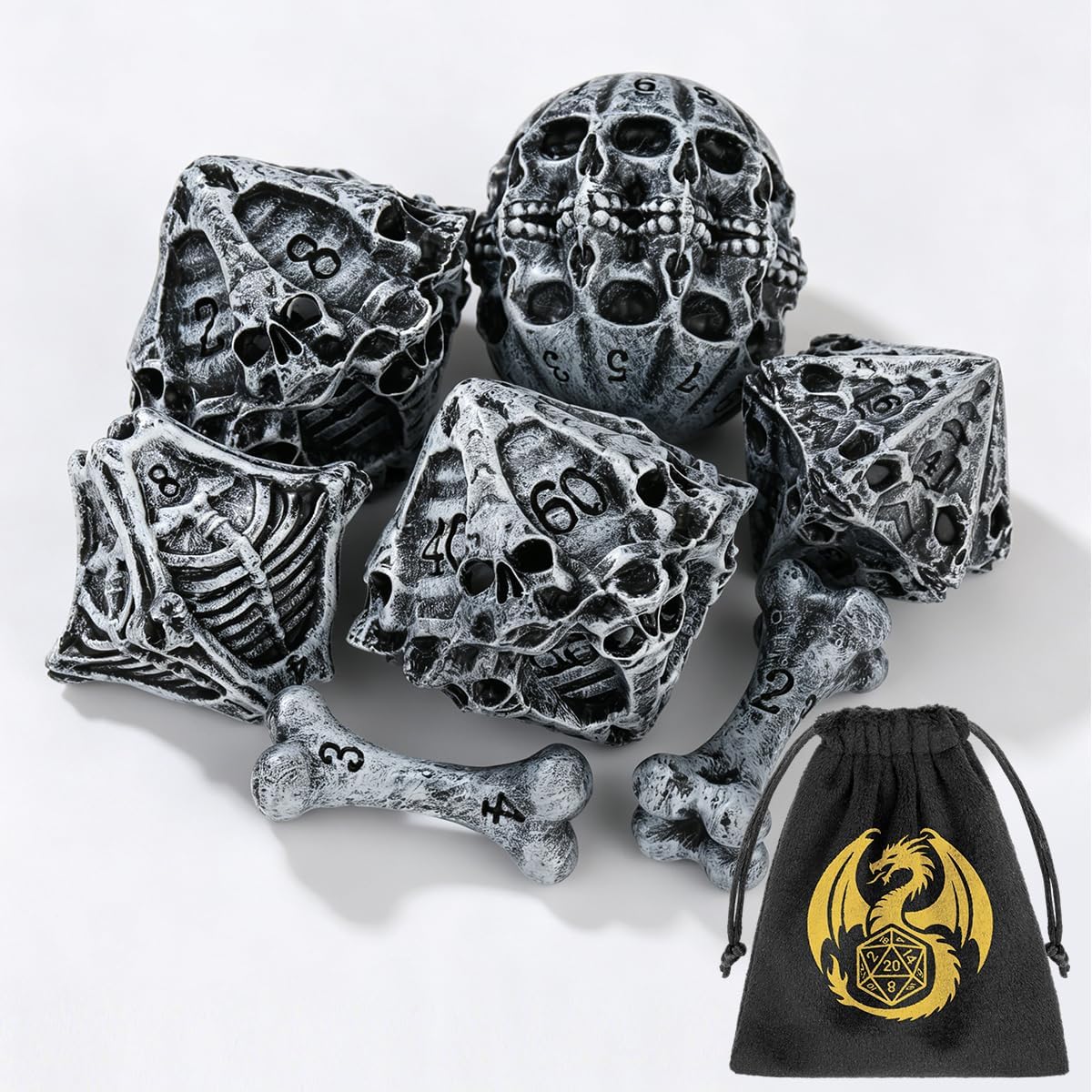 Resin Skull Theme dice Set