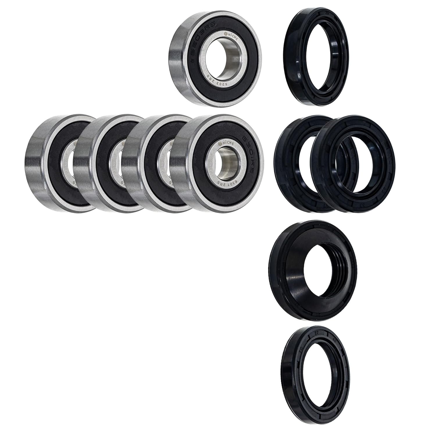 NICHE Wheel Bearing Seal Kit for Honda Grom 125 6301-2RS 6203-2RS