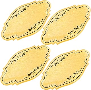 OSALADI 3D Number Sign 4pcs European Embossment Style Doorplate Professional 3D Hotel Door Plate Sign Decorative Door Sign